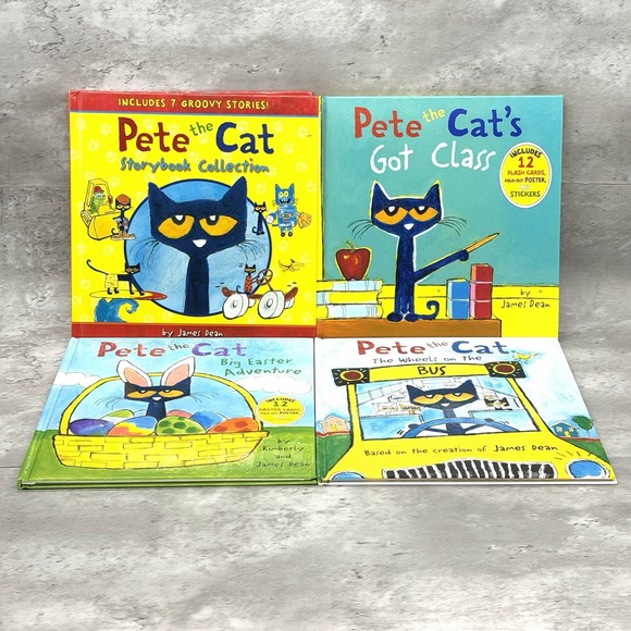 Other - Lot of 4 Pete the Cat Paperback/Hardcover Books~James Dean/Eric Litwin Random
